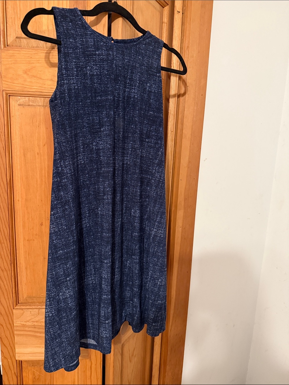 Tommy Hilfiger Navy Textured Sleeveless Mini Dress